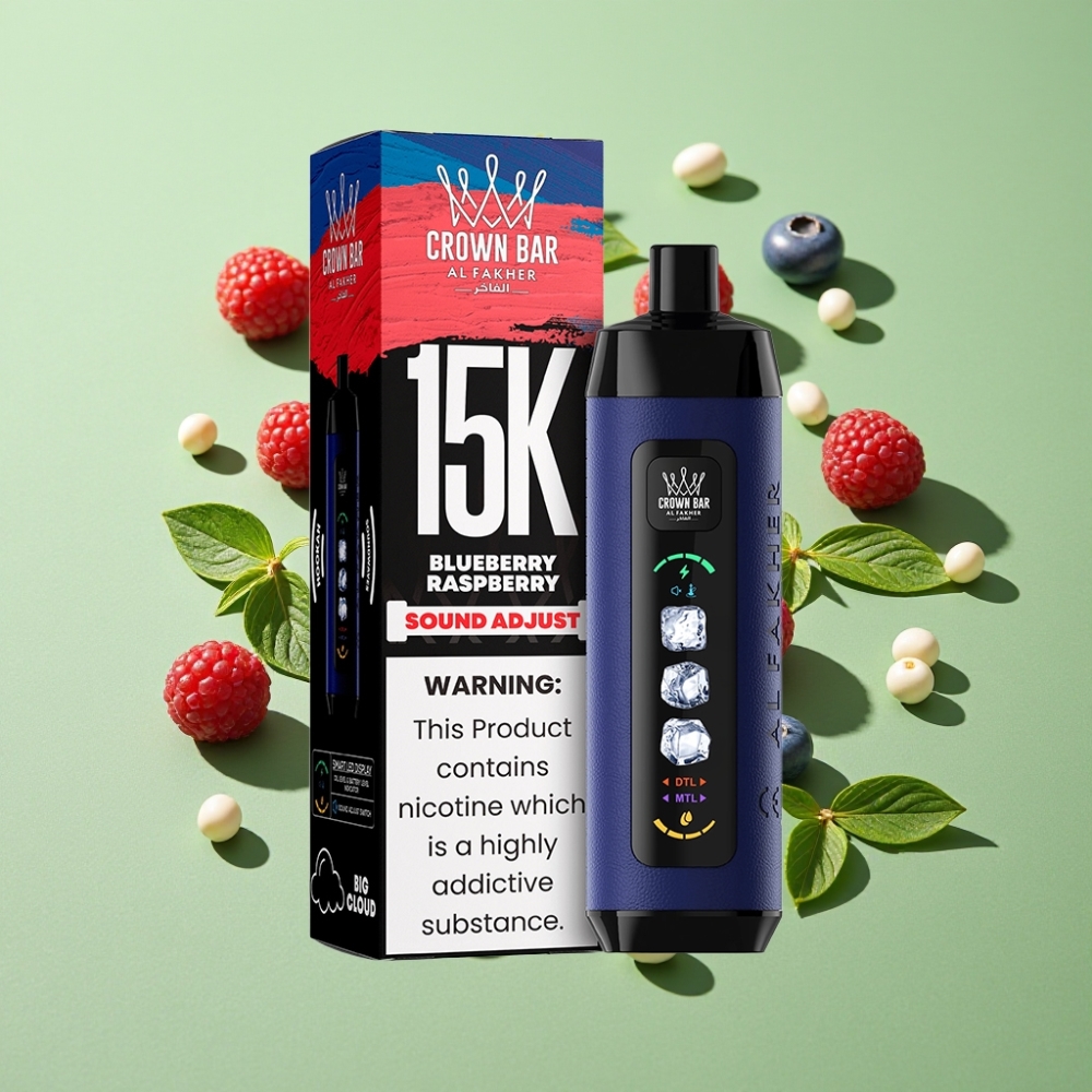 Al Fakher 15k Ice Adjust Clouds Wegwerp 15000 Puffs 22ml Blauwe Framboos Mesh Coil
