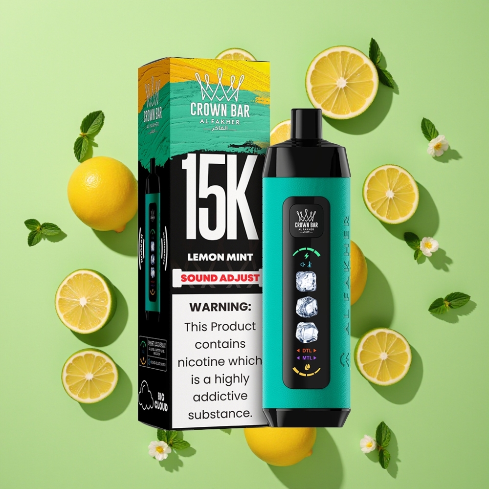 Al Fakher 15k Ice Adjust Clouds Wegwerp 15000 Puffs 22ml Citroen Munt Mesh Coil