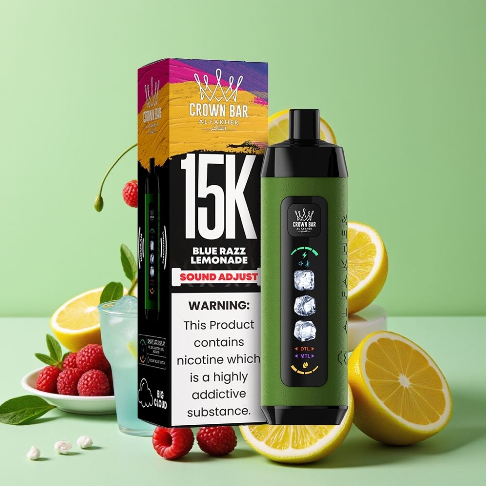 Al Fakher 15k Ice Adjust Clouds Wegwerp 22ml 15000 Puffs Blauwe Razz Lemonade