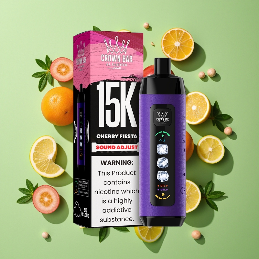 Al Fakher 15k Ice Adjust Clouds Wegwerp 850mAh 22ml Kersenfest