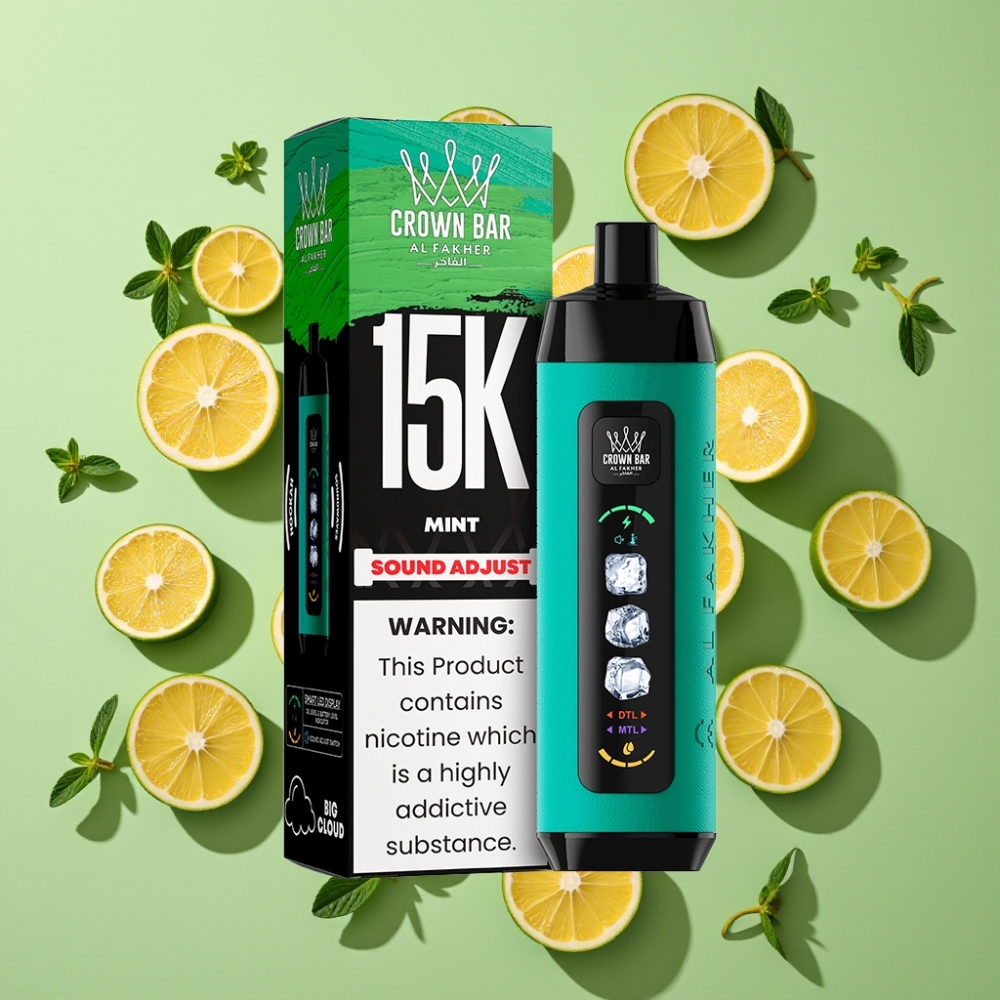 Al Fakher 15k Ice Adjust Clouds Wegwerp Device 15000 Puffs 22ml Munt Mesh Coil