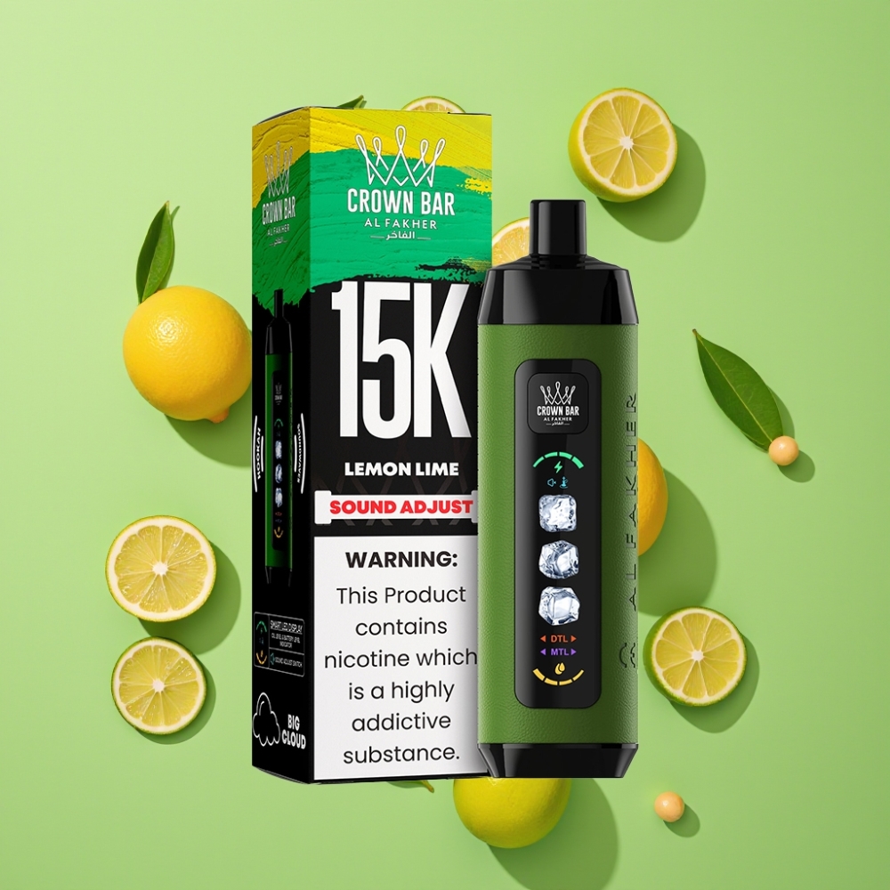 Al Fakher 15k Ice Adjust Clouds Wegwerpdevice Citroen Limoen 15000 Puffs 22ml 5mg Mesh Coil