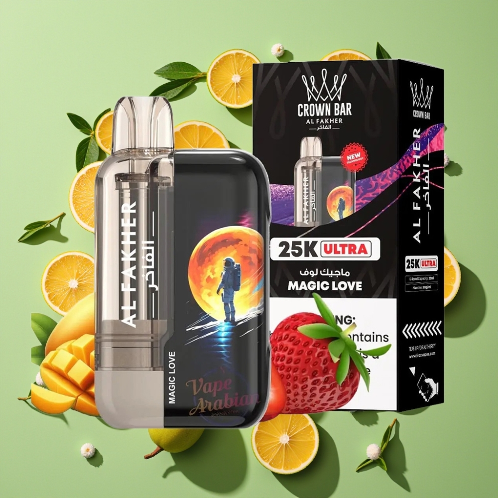 Al Fakher Crown Bar Ultra 25K Wegwerp Vape Magische Liefde 22ml 50mg