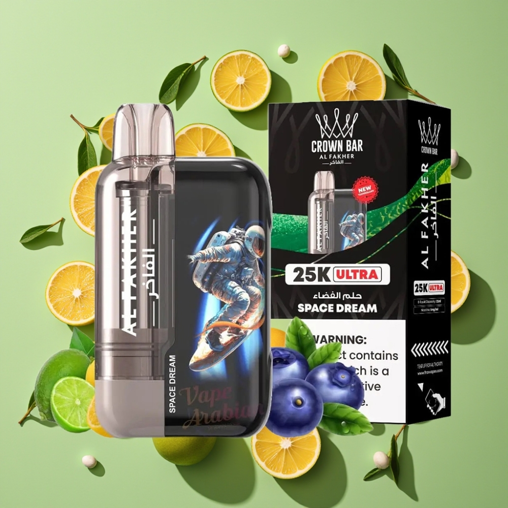 Al Fakher Crown Bar Ultra 25K Wegwerp Vape Ruimtedroom 22ml 50mg