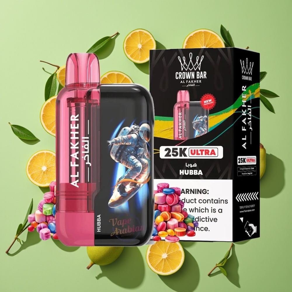 Al Fakher Crown Bar Ultra 25K Wegwerp Vape met LED Display & Mesh Coil