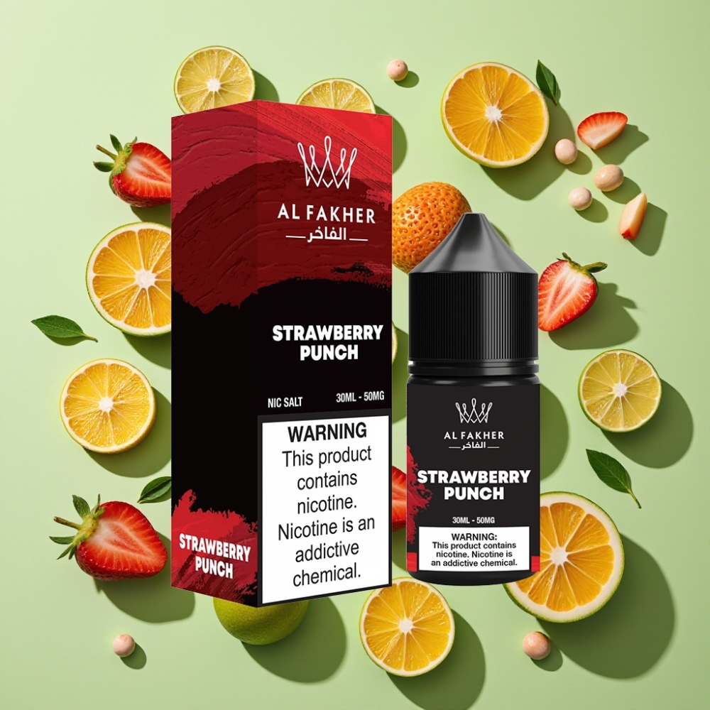 AL Fakher Nicotine Salt E-Liquid 30ml - Aardbeien Punch Pod Vloeistof 50MG