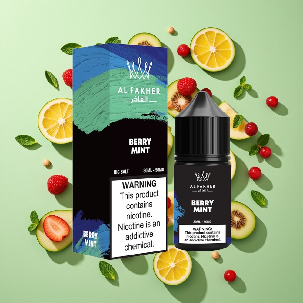 AL Fakher Nicotine Salt E-Liquid 30ml - Bessen Munt 50MG Pod Vape