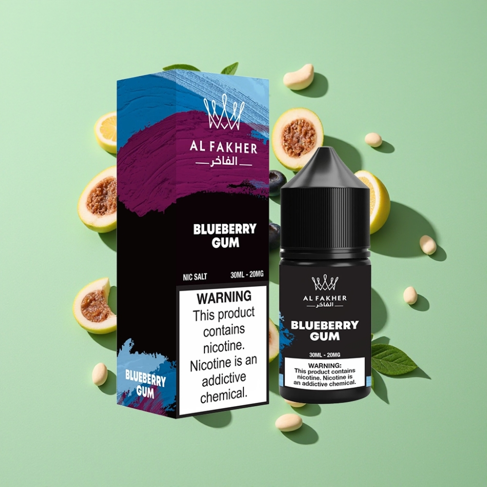 AL Fakher Nicotine Salt E-Liquid 30ml - Blauwe Bessenkauwgom 20MG Pod Vapen