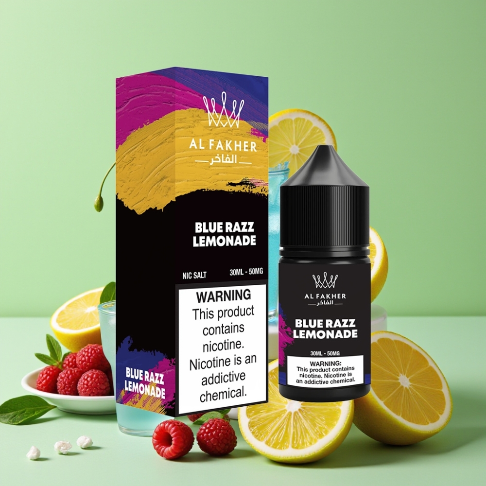 AL Fakher Nicotine Salt E-Liquid 30ml - Blauwe Framboos Limonade 50MG Pod Vape Vloeistof