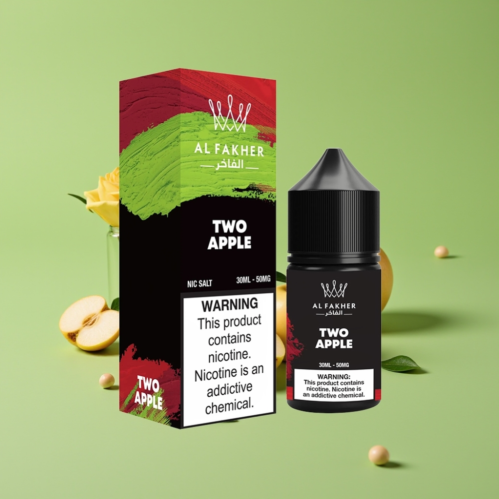 AL Fakher Nicotine Salt E-Liquid 30ml Twee Appel Pod Vapen