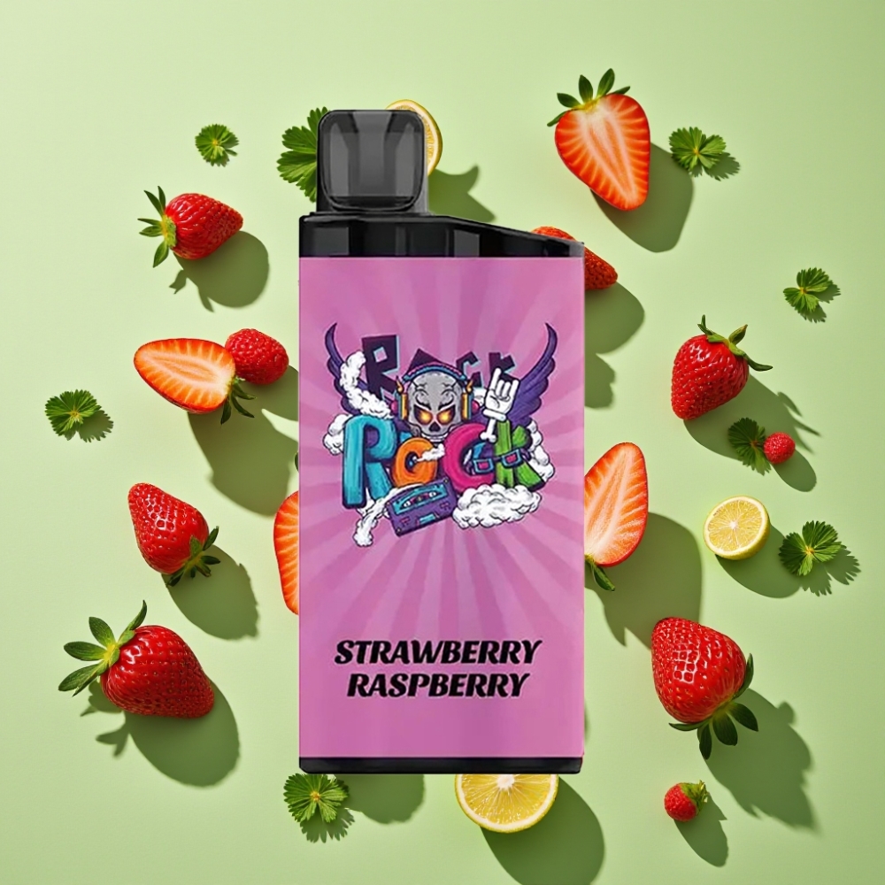 IGET Bar 3500 Puffs Wegwerp Vape Aardbei Framboos 1400 mAh Mesh Coil