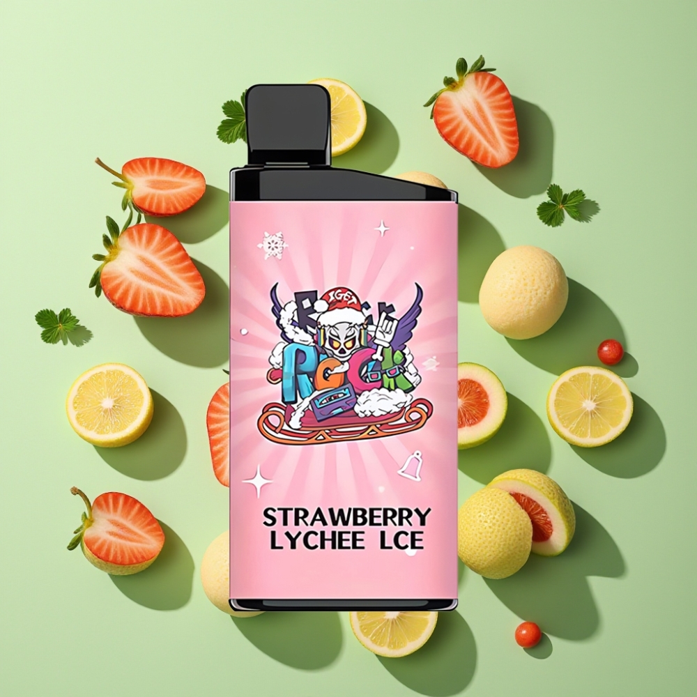 IGET Bar 3500 Puffs Wegwerp Vape Aardbei Lychee IJs – 1400 mAh Mesh Coil