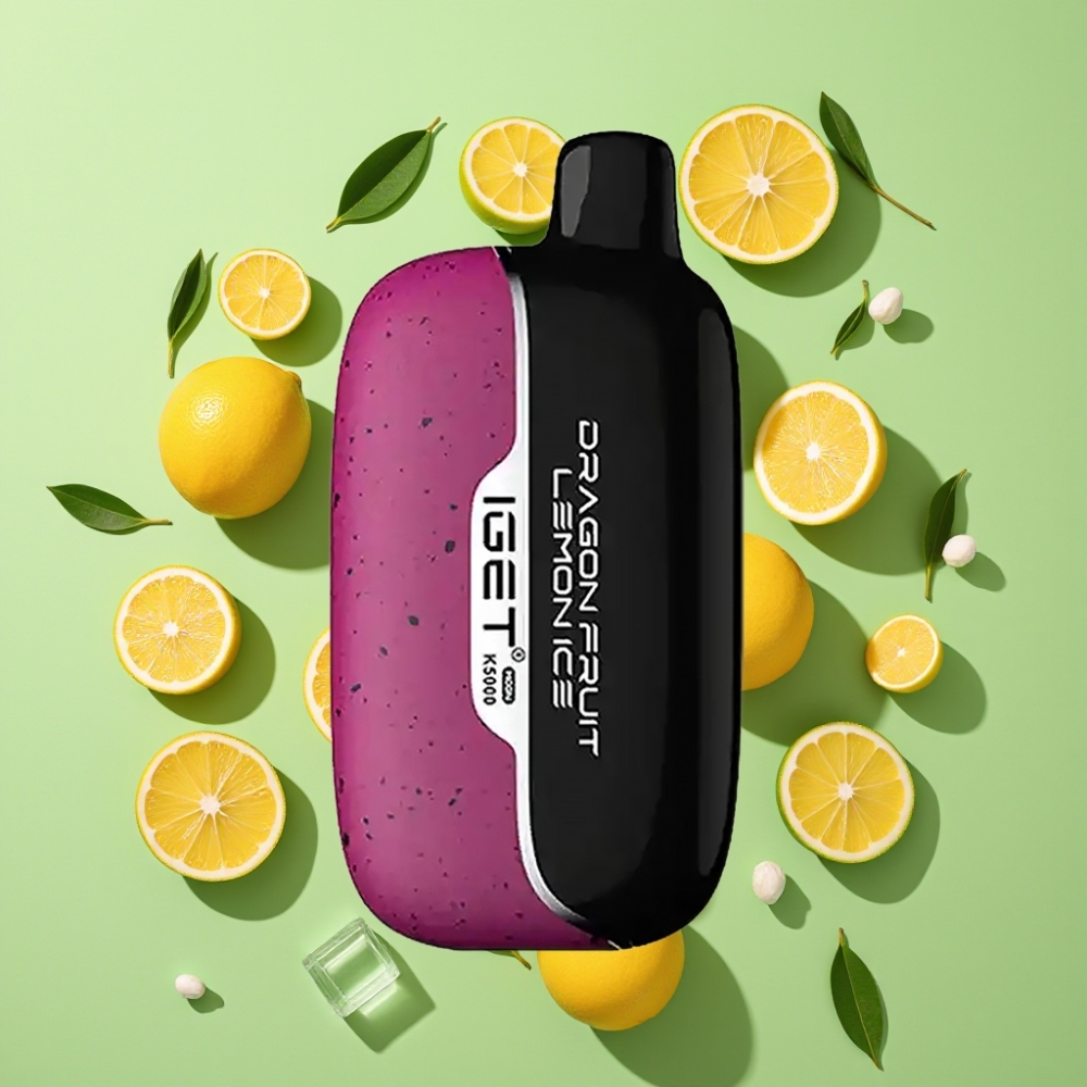 IGET Moon K5000 Puffs Drakenfruit Citroen IJs Wegwerp Vape 5000 Puffs Mesh Coil 1.35 Ohm