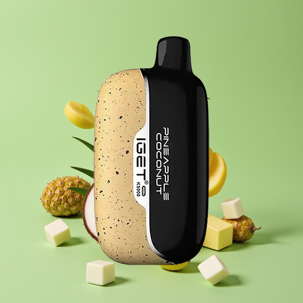 IGET Moon K5000 Puffs Wegwerp Vape Ananas Kokos (5000 Puffs, 1.35 Ohm Mesh Coil)