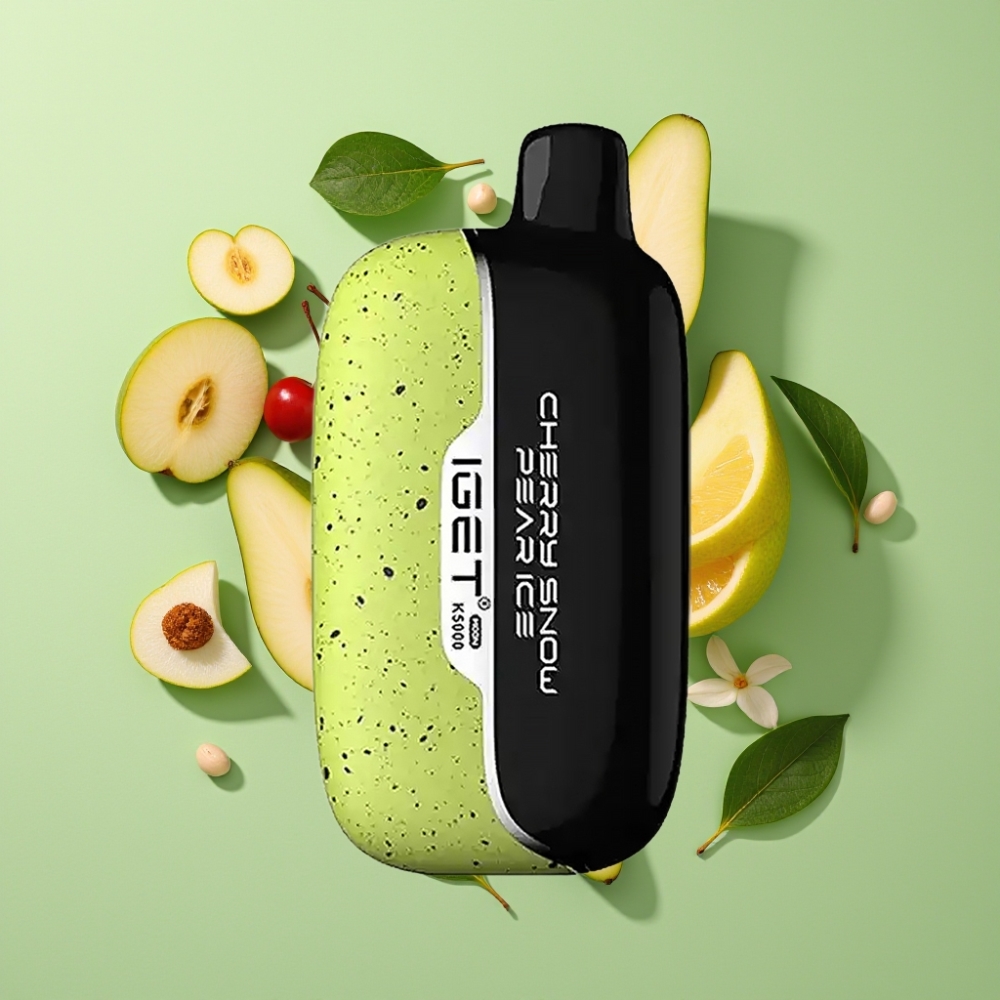 IGET Moon K5000 Puffs Wegwerp Vape Kersen Sneeuwpeer IJs – 5000 Puffs, Mesh Coil 1.35 Ohm