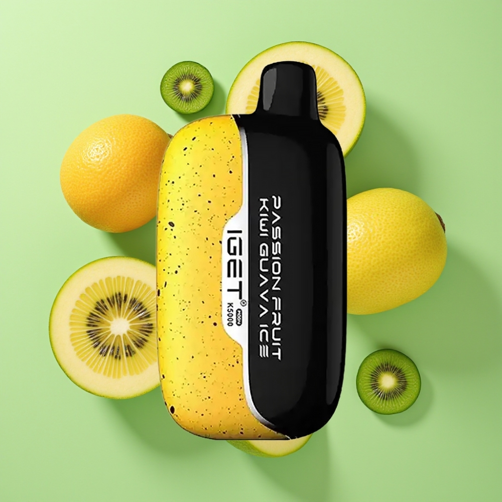 IGET Moon K5000 Puffs Wegwerp Vape Passievrucht Kiwi Guave IJs – 5000 Puffs, Mesh Coil 1.35 Ohm, PC Materiaal