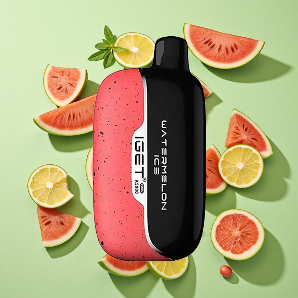 IGET Moon K5000 Puffs Wegwerp Vape Watermeloen IJs – 5000 Puffs, Mesh Coil 1.35 Ohm, PC Materiaal