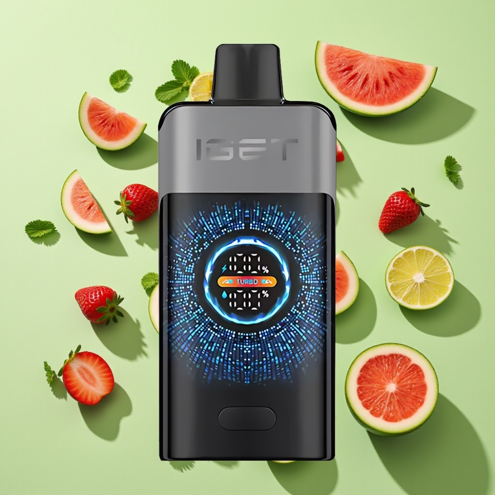 IGET ONE 12000 Puffs Wegwerp Vape – Aardbei Watermelon IJs – Dual Mesh Coil – 2700 mAh
