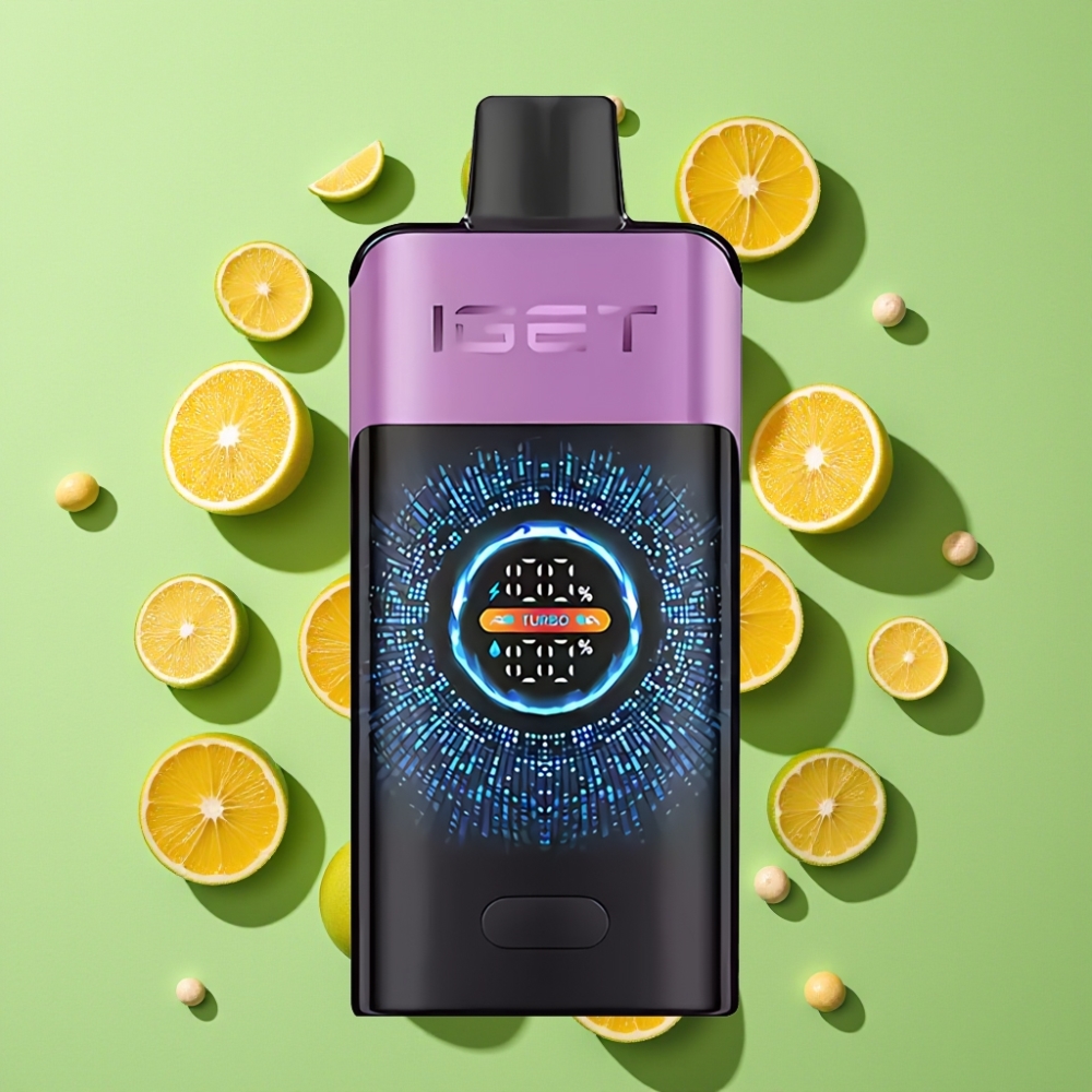 IGET ONE 12000 Puffs Wegwerp Vape Chupa Chups Druif met Groot Scherm en Dual Mesh Coil