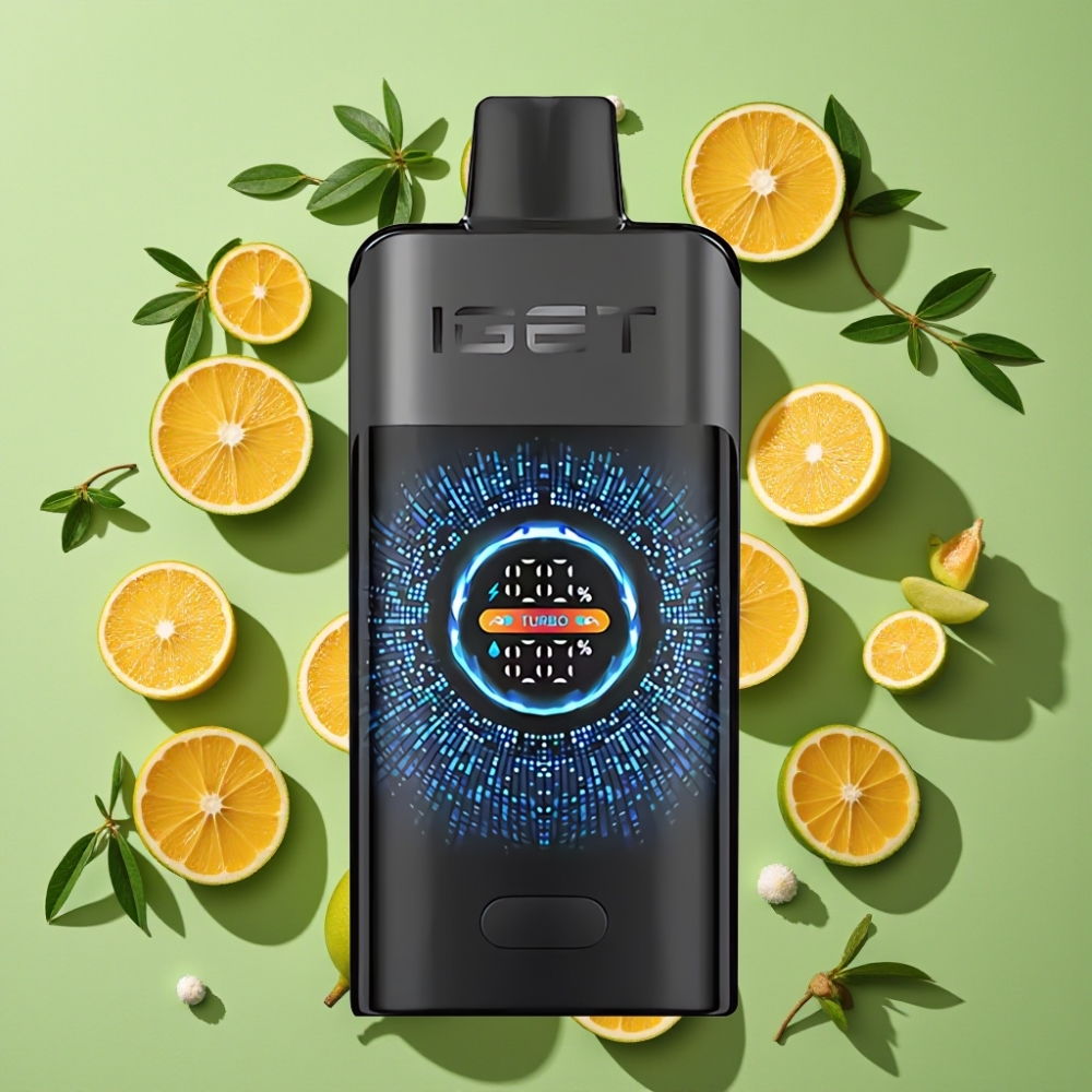 IGET ONE 12000 Puffs Wegwerp Vape Zwart Woud 2700mAh Dubbel Mesh