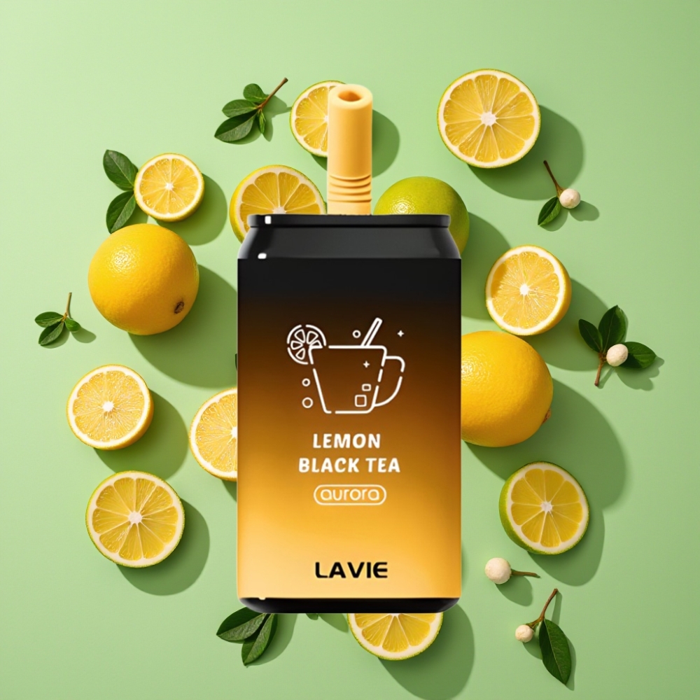LAVIE Aurora 11000 Puffs 22ML Citroen Zwarte Thee Type C Oplaadbaar