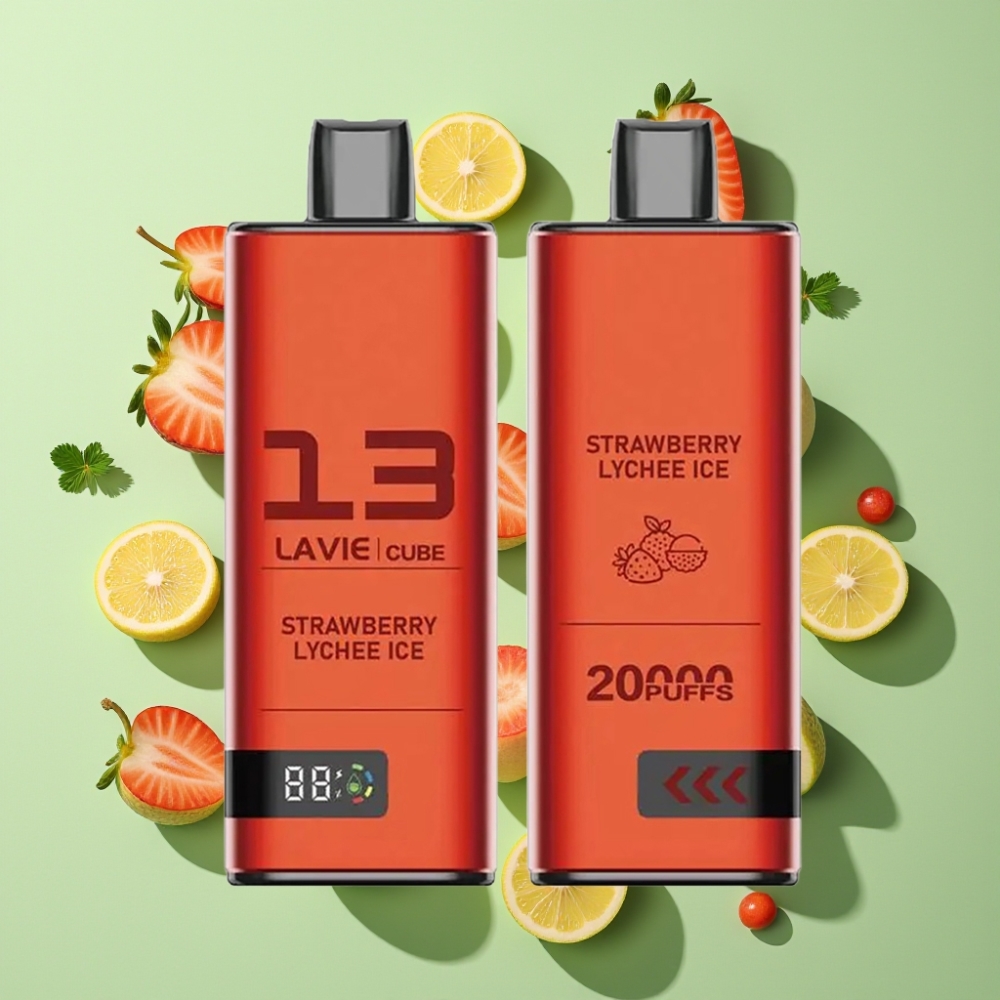 Lavie Cube 20000 Puffs Wegwerp Vape Aardbei Lychee IJs – 28ML – Type C