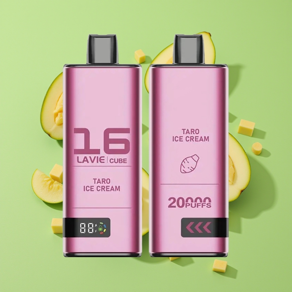 Lavie Cube 20000 Puffs Wegwerp Vape Taro IJs (28ML, Type C)