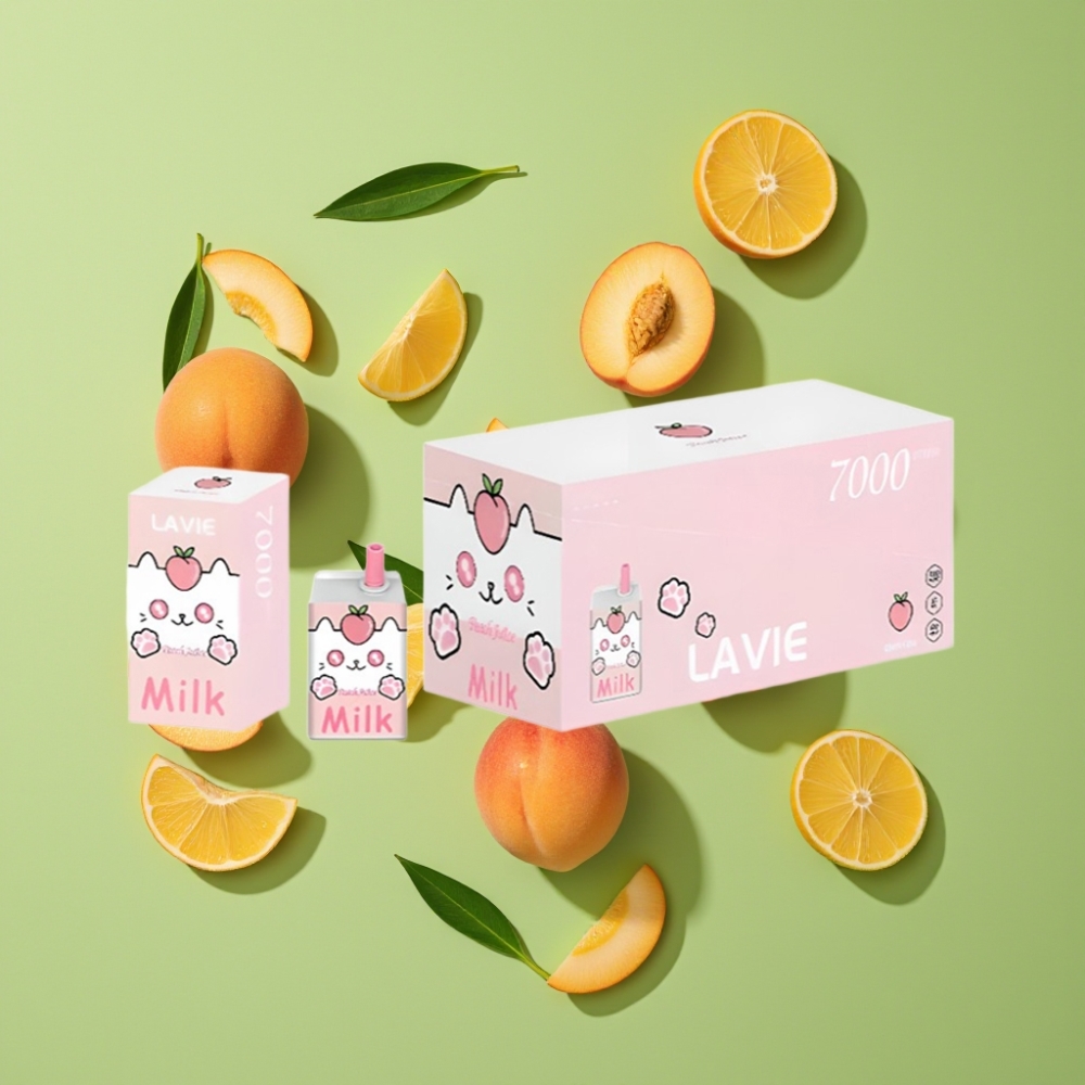 LAVIE Melk 7000 Puffs 16ML Peach Juice Wegwerp Vape