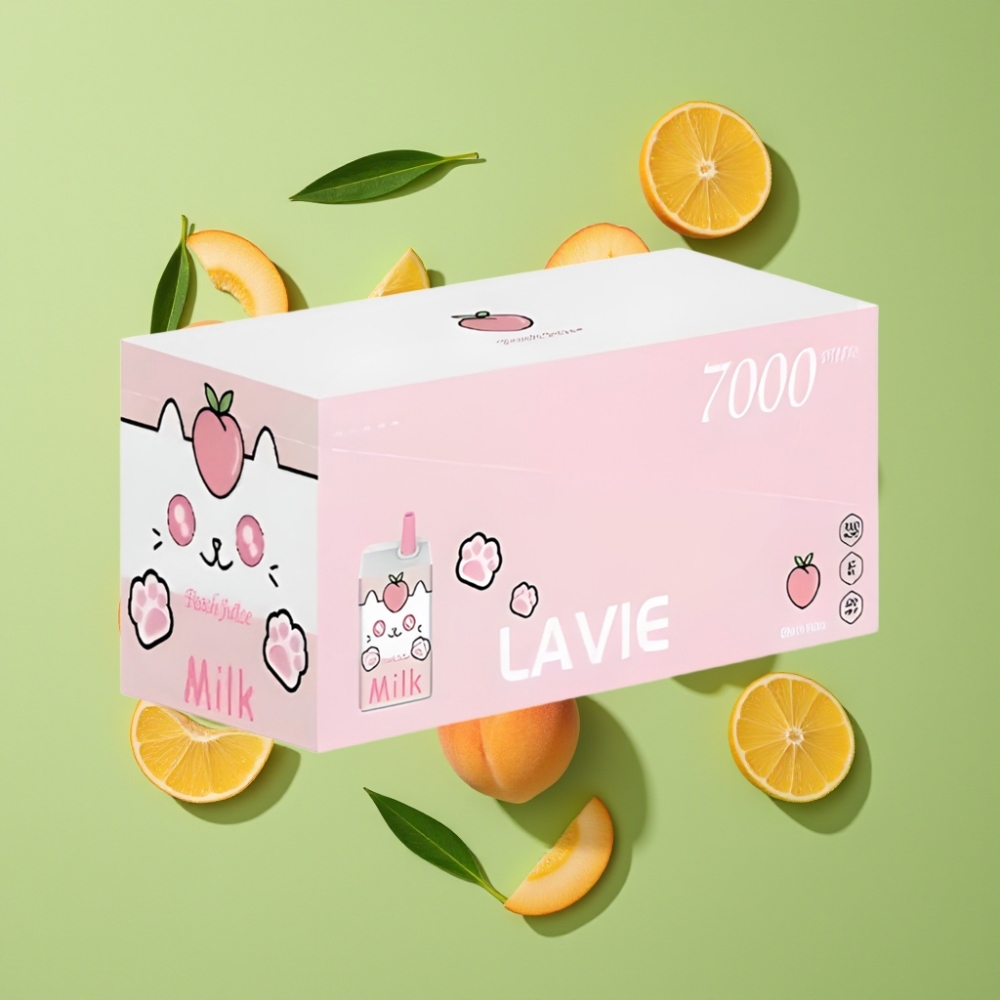 LAVIE Melk 7000 Puffs 16ML Peach Juice Wegwerp Vape