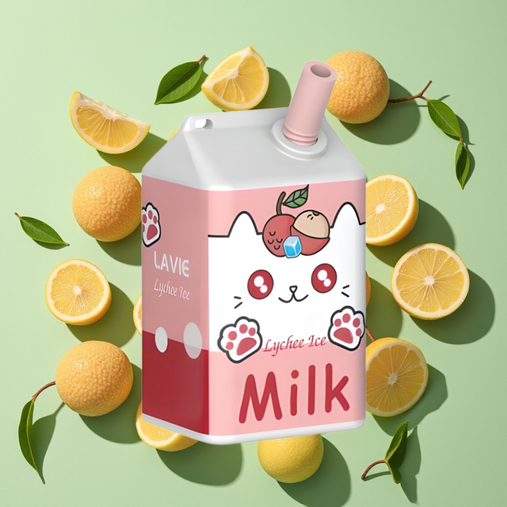 LAVIE Melk 7000 Puffs 16ML Wegwerp Vape Type C Lychee IJs