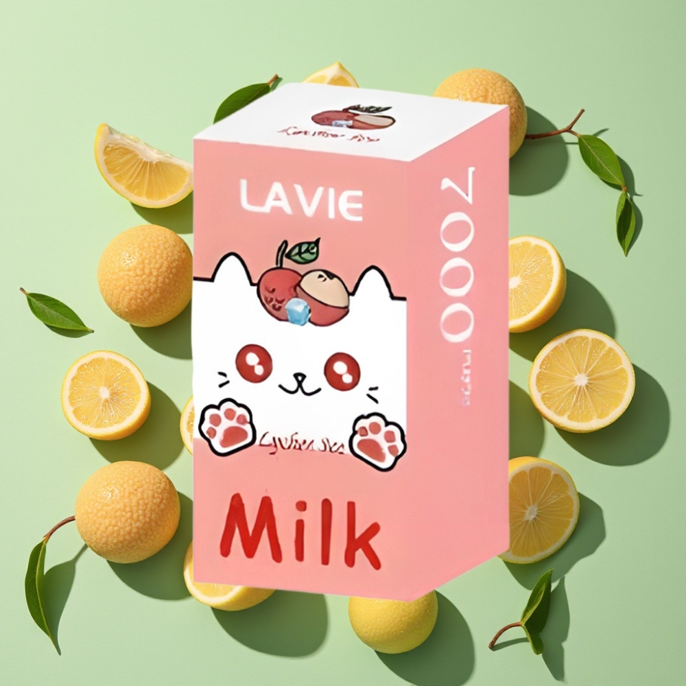 LAVIE Melk 7000 Puffs 16ML Wegwerp Vape Type C Lychee IJs