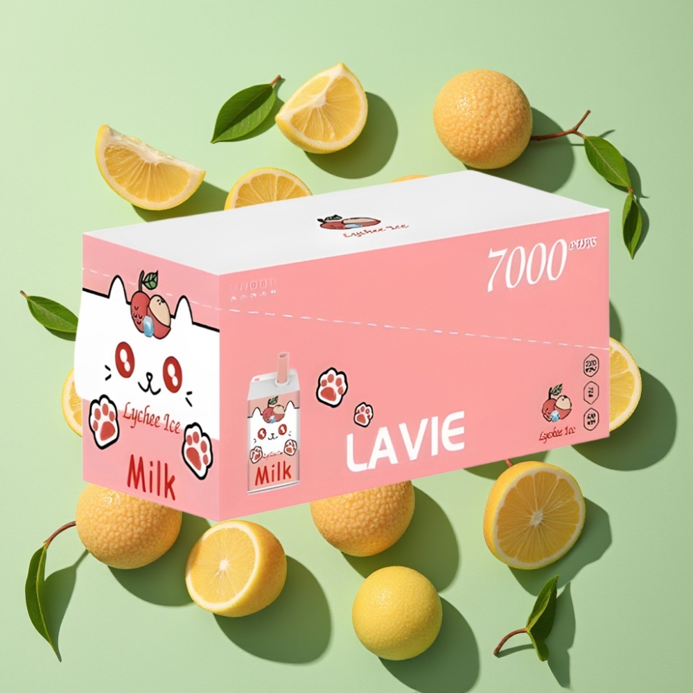 LAVIE Melk 7000 Puffs 16ML Wegwerp Vape Type C Lychee IJs