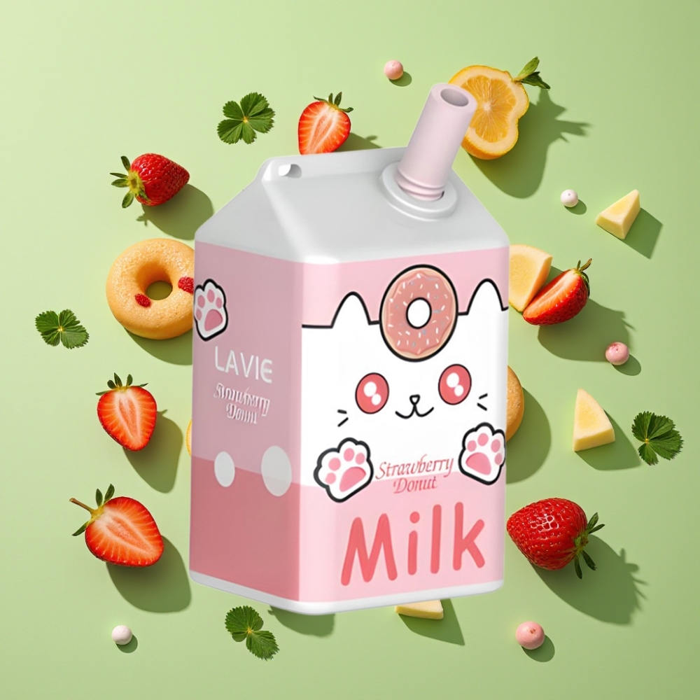 LAVIE Melk 7000 Puffs Type C 16ML Aardbei Donut Wegwerp Vape