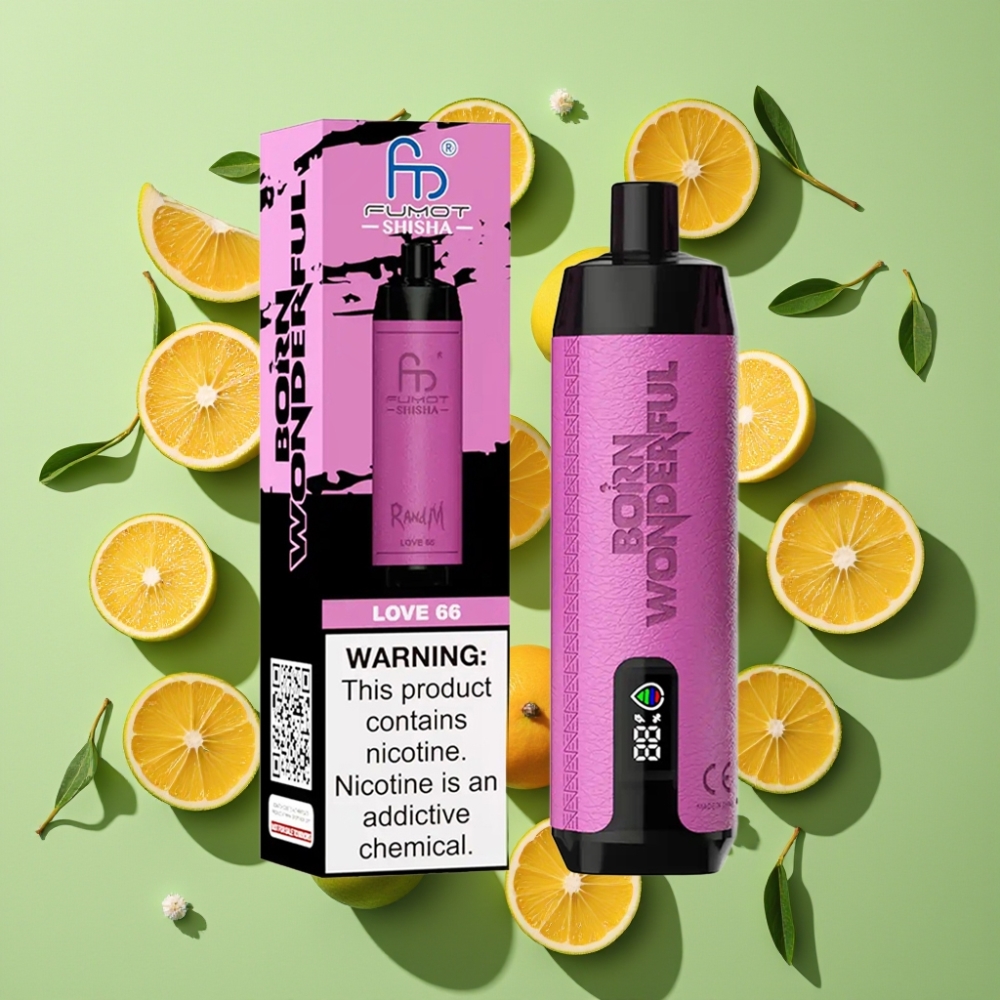 RandM Fumot Shisha 10000 Puffs 18ml Liefde 66 Wegwerp Vape
