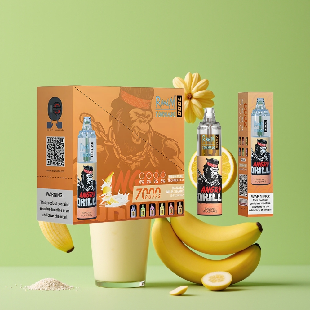 RandM Fumot Tornado 7000 Puffs 14ML Bananen Milkshake Wegwerp Vape
