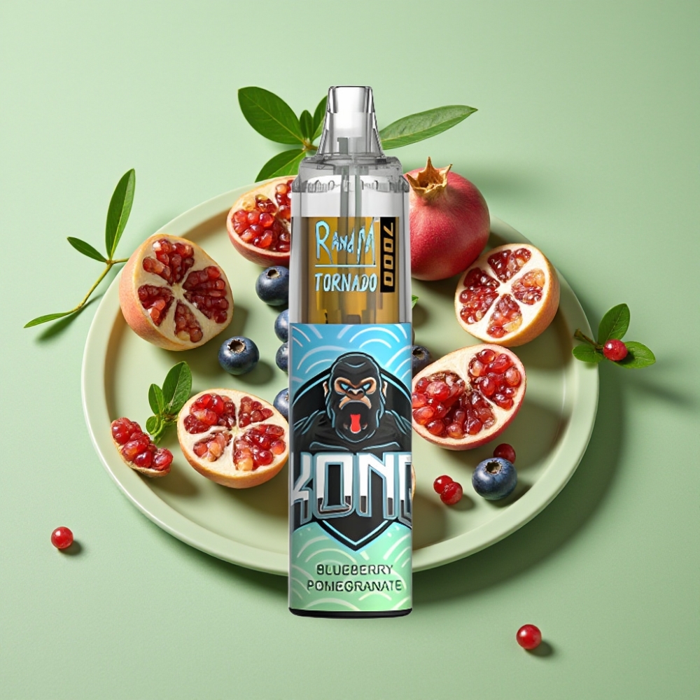 RandM Fumot Tornado 7000 Puffs 14ML Blauwe Bes Granaatappel Wegwerp Vape