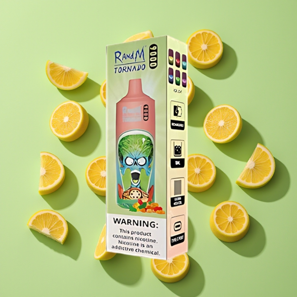 RandM Tornado 9000 Puffs Wegwerp Vape Knuffelbeer Mesh Coil RGB Display