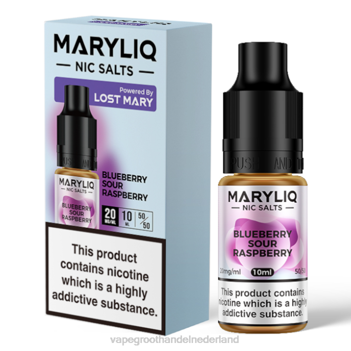 2NRV441 bosbes zure framboos - wegwerpbaar Vape LOST MARY MARYLIQ Nic-zouten - 10 ml - 20 mg
