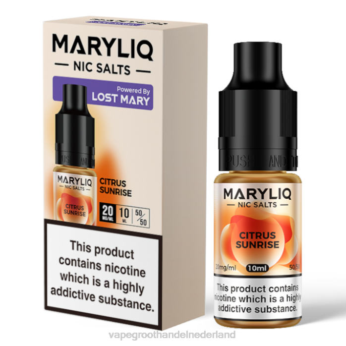 2NRV445 citrus zonsopgang - Vape Amsterdam LOST MARY MARYLIQ Nic-zouten - 10 ml - 20 mg