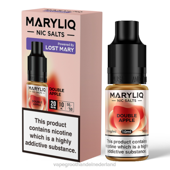 2NRV446 dubbele appel - wegwerp Vape Groningen LOST MARY MARYLIQ Nic-zouten - 10 ml - 20 mg