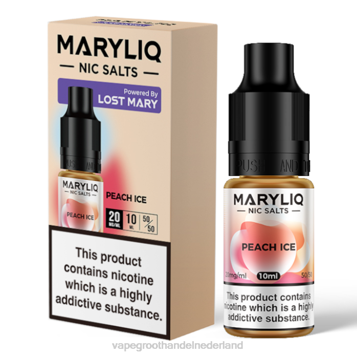 2NRV450 perzik ijs - groothandel Vape wegwerp LOST MARY MARYLIQ Nic-zouten - 10 ml - 20 mg