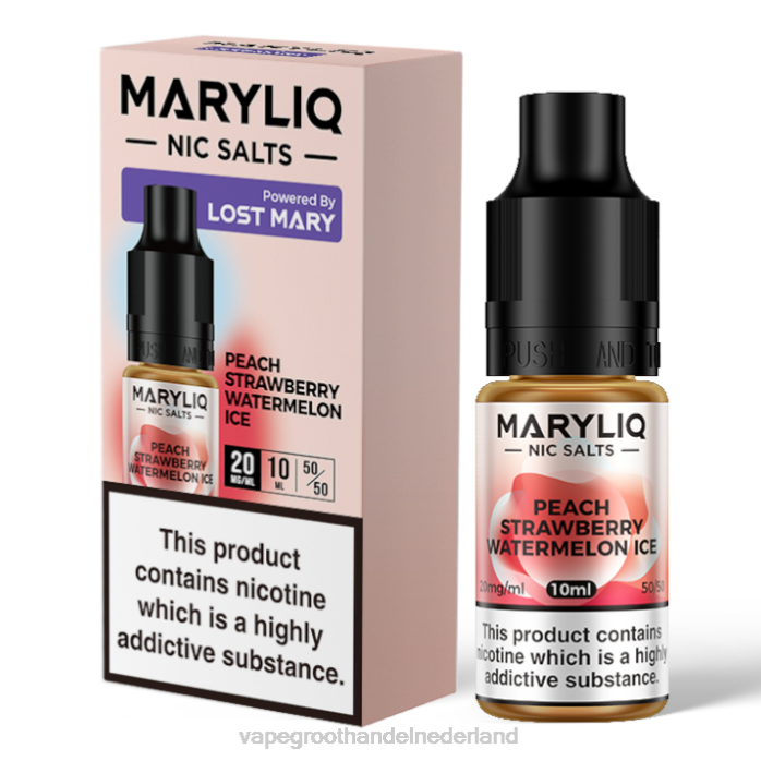 2NRV451 perzik aardbei watermeloen ijs - wegwerpbaar Vape LOST MARY MARYLIQ Nic-zouten - 10 ml - 20 mg