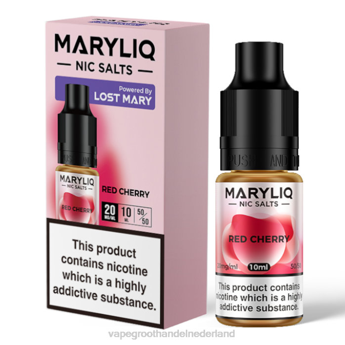 2NRV455 rode kers - Vape Amsterdam LOST MARY MARYLIQ Nic-zouten - 10 ml - 20 mg