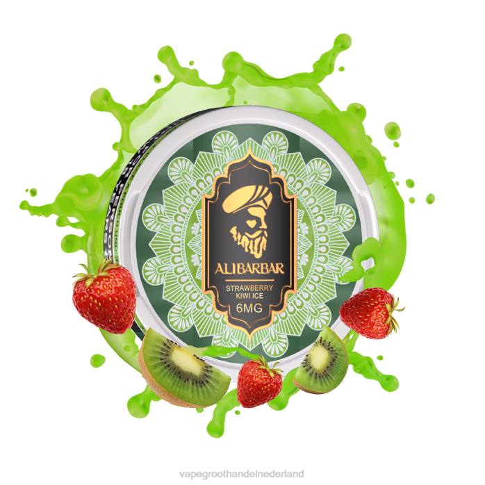 2NRV54 aardbei-kiwi-ijs - Vape Nederland ALIBARBAR nicotinezakje