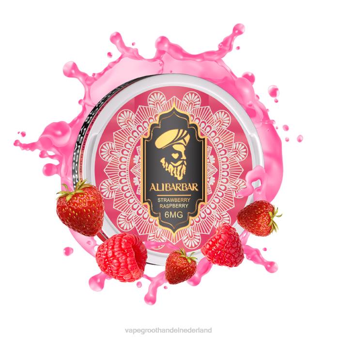 2NRV55 aardbei framboos - Vape Amsterdam ALIBARBAR nicotinezakje