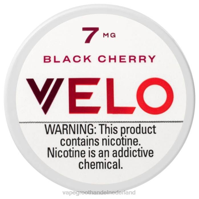 2NRV46 zwarte kers - wegwerp Vape Groningen VELO nicotinezakje 7 mg