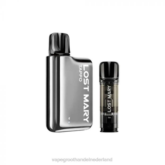 2NRV438 zilver roestvrij x aardbeienijs - Vape groothandel Nederland LOST MARY Tappo pod vape-set