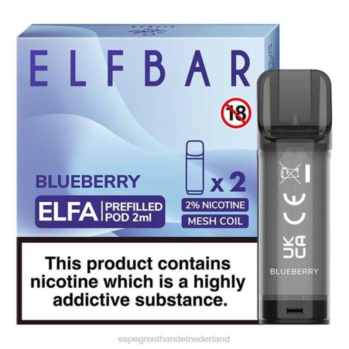 2NRV316 bosbes - wegwerp Vape Groningen ELFBAR Elfa voorgevulde capsule - 2 ml - 20 mg (2 stuks)