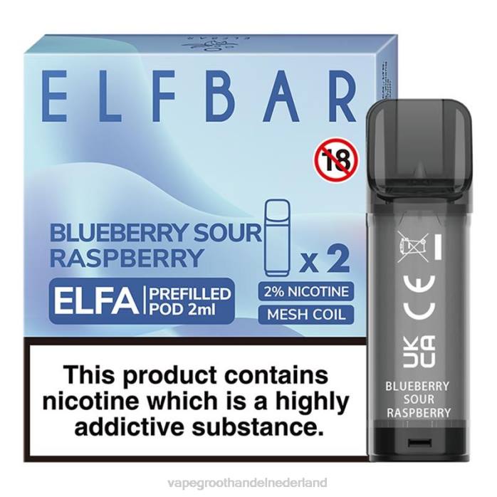 2NRV323 bosbes zure framboos - pod systeem Vape ELFBAR Elfa voorgevulde capsule - 2 ml - 20 mg (2 stuks)