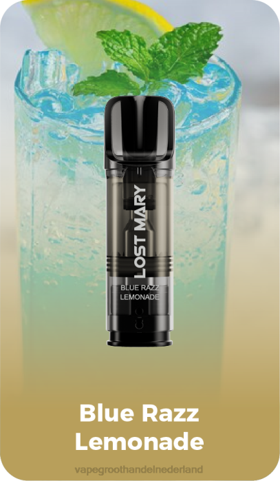 2NRV421 blauwe razz-limonade - wegwerpbaar Vape LOST MARY Tappo voorgevulde vervangende peulen